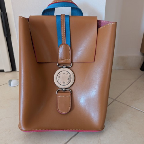 FRNC Francesco Leather Backpack Like New Tan Color