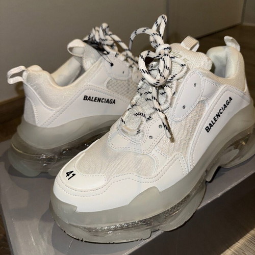 Balenciaga Triple S sneakers new with clear sole, white