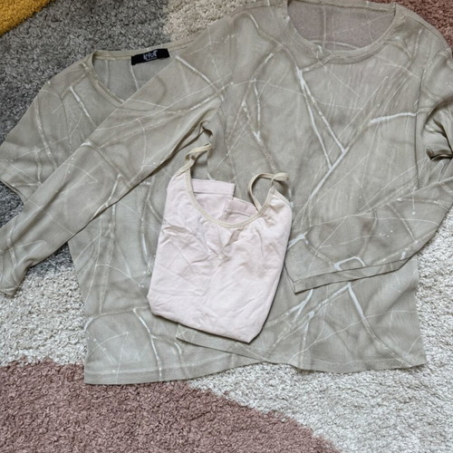 4-piece beige women's set made in Italy like new