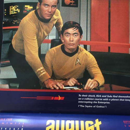 Star Trek 2000 calendar like new, Kirk & Spock, Pocket Books