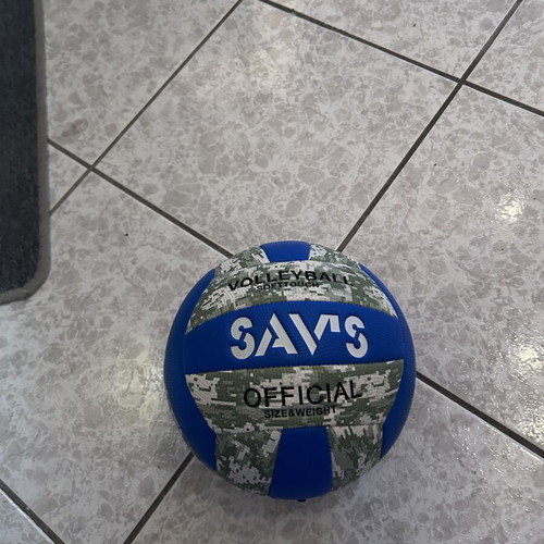 Volleyball ball Sav’s new, khaki and blue
