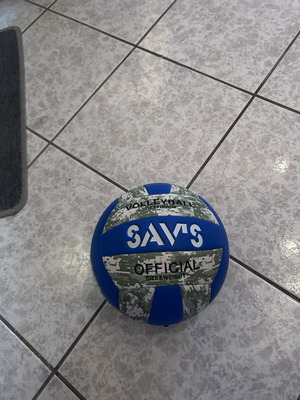 Volleyball ball Sav’s new, khaki and blue