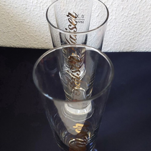 Kaiser collectible glass beer mugs set of 3, 0.3L