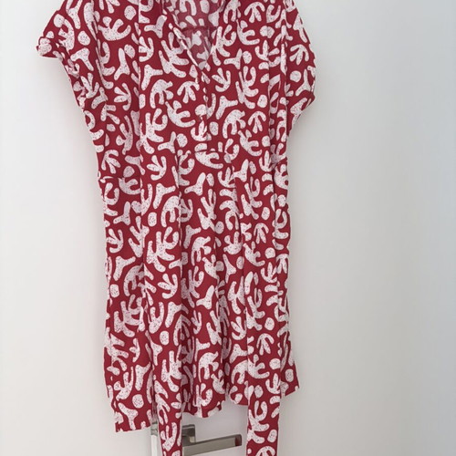 Esmara red dress with white details like new, size M
