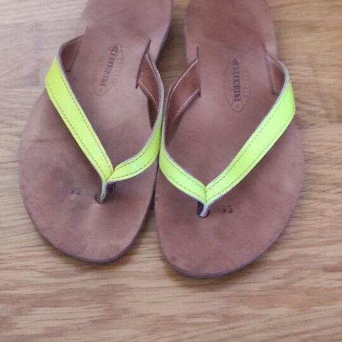 Liontis handmade leather sandals size 35 used, colorful set