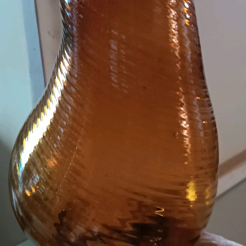Glass blown floor vase like new