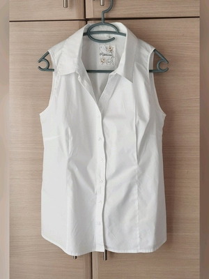 White sleeveless shirt Peppercorn new, size L