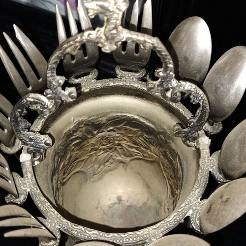 Vintage Rostfrei dessert cutlery set used