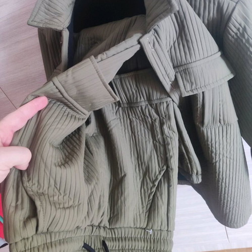 Fleece set military style for 8-9 years like new, green