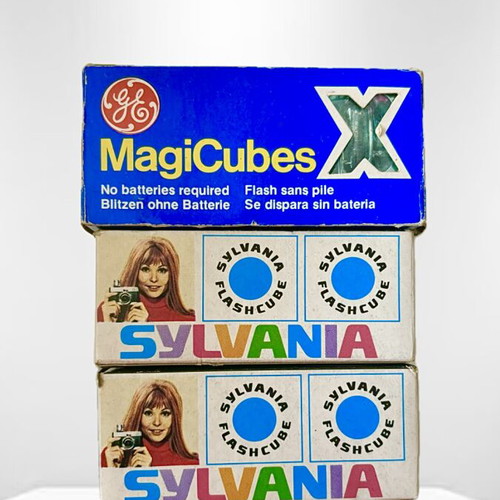 Flash cubes used, pack of 3 Sylvania and General Electric for camera