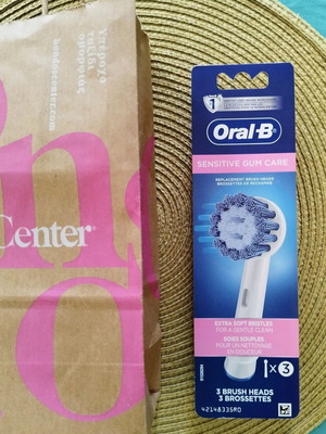 Oral B Sensitive Gum Care electric toothbrush heads, pack of 3