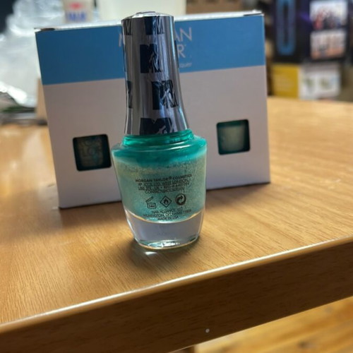 Morgan Taylor Electric Remix Nail Polish 15ml new, bright turquoise