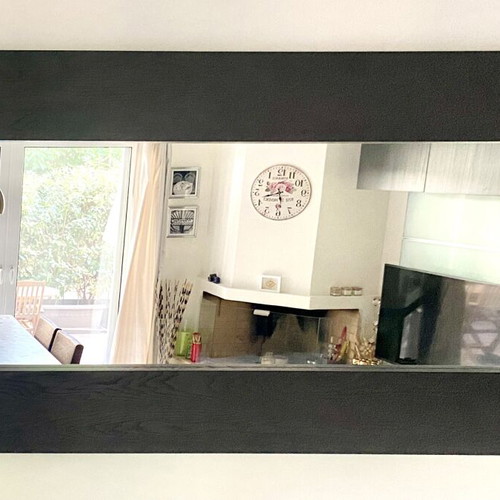 IKEA Mongstad large mirror with black-brown wooden frame, like new