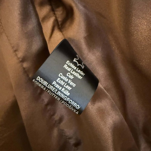 LAPEL women's leather jacket like new, brown, size S
