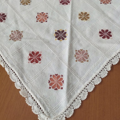 Collectible handmade embroidery set 4 pieces 1960s like new