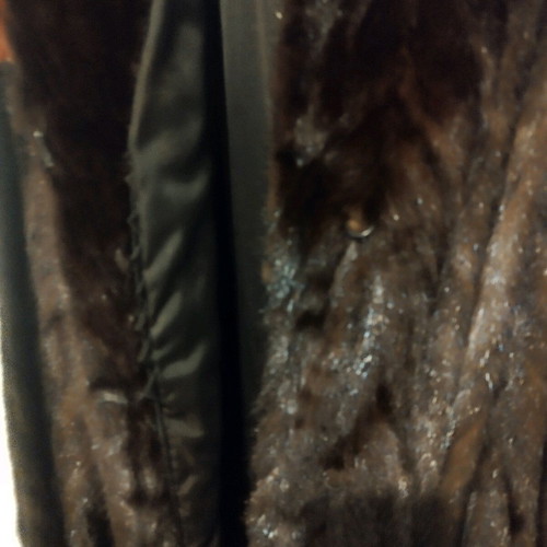 Fur genuine black 1m length size small/medium like new