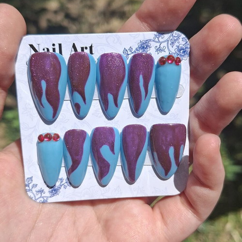 Press On Nails new set with sizes 3-9 and application tools