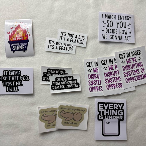 Stickers pack of 13 new, not sold separately