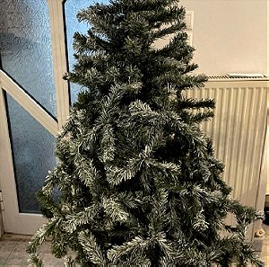 χριστουγεννιάτικο χιονισμένο δέντρο 1,80