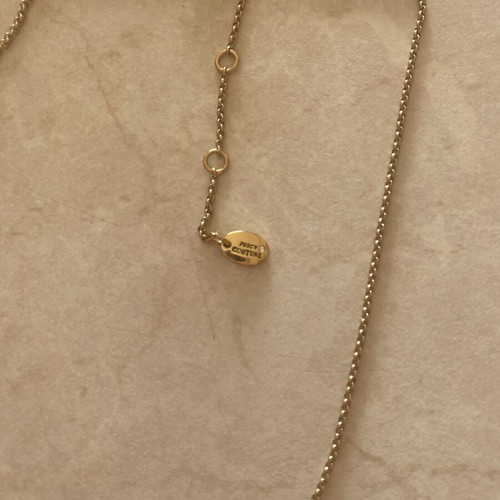 Juicy Couture necklace with gold chain and adjustable rings, like new