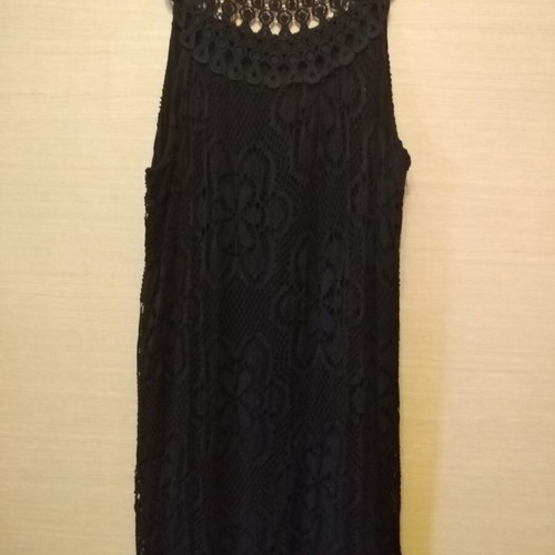 Dress lace with half lining, like new, black, one size