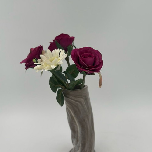 Handmade ceramic vase marble effect new