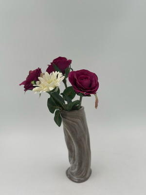 Handmade ceramic vase marble effect new