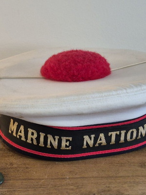 Marine Nationale Bachi French Navy Sailor Hat Vintage 1980-1990