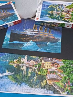 Puzzle like new, 2 pieces 1000+500 pcs glued ready for framing