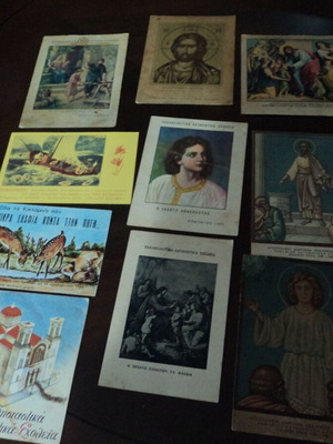 Catechism school cards used, pack of 10 with memorabilia 1946-1951