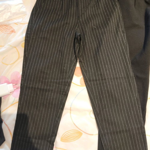 Stradivarius pants black and striped like new, summer wear