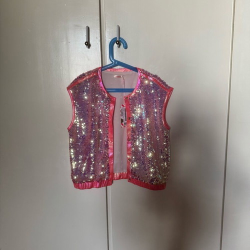 Billieblush Kids' Sequin Vest New Size 7-9 Pink