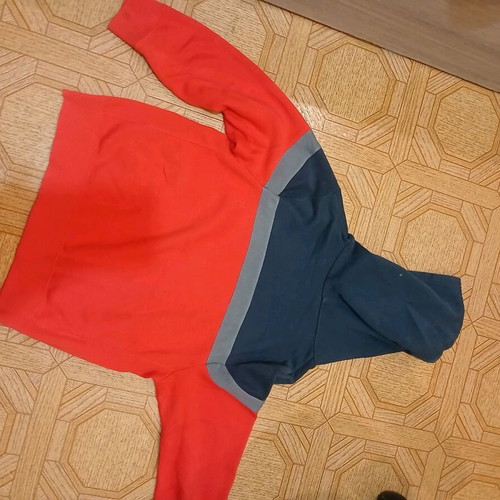 Nike jacket used, gray and red, size 140 cm