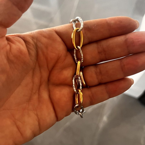 Two-tone steel bracelet new