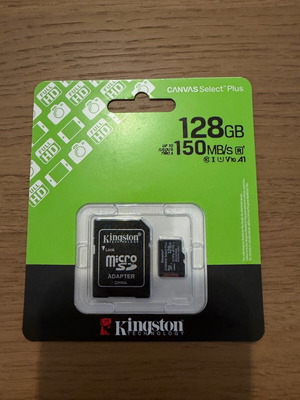 Kingston Canvas Select Plus microSDHC 128GB U1 V10 A1 UHS-I 150MB/s καινούργιο με αντάπτορα