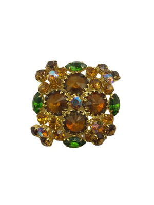 Vintage Aurora Borealis Czech Glass Brooch like new