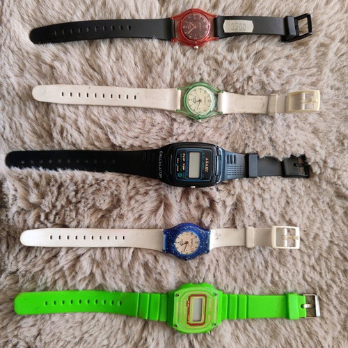 Vintage 80s watches pack from old store, not working