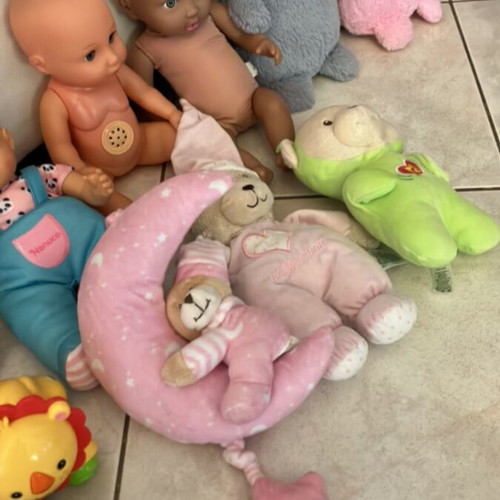 Mega Pack of Baby Toys and Stuffed Animals used, Fisher-Price, Mothercare, Nenuco