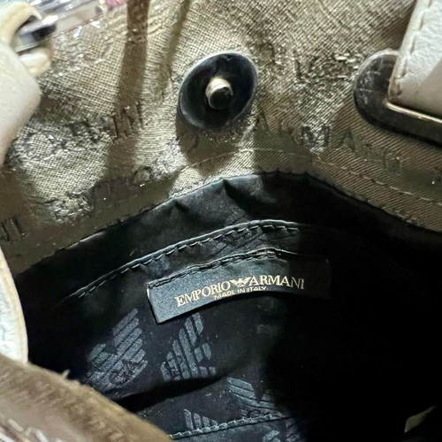 Armani crossbody bag used with fabric and leather details