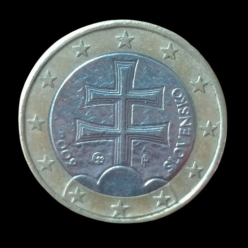 1 Euro Coin Slovakia 2009 used