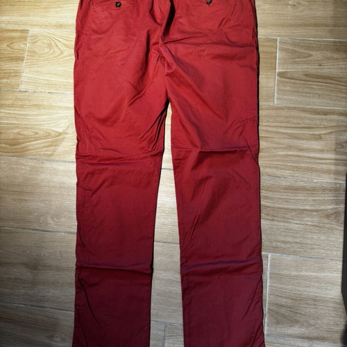 Double men's fabric pants used, size XXL, coral color