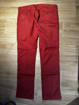Double men's fabric pants used, size XXL, coral color