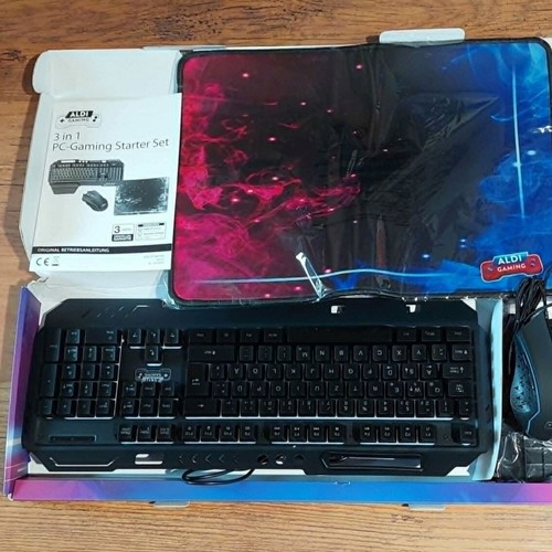 Gaming keyboard set new with metal keyboard and RGB backlight