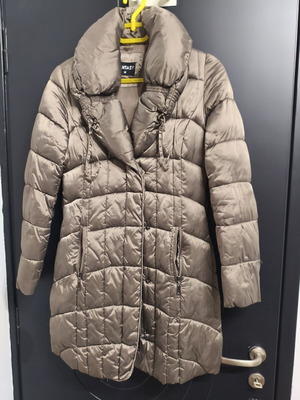 Puffer jacket medium size bronze satin like new
