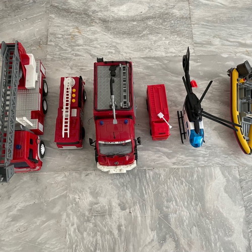 Firefighting vehicles used, various toys in excellent condition