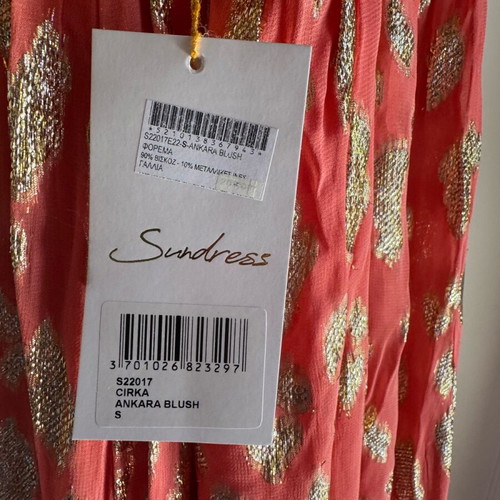 Sundress new, size S, red with gold details