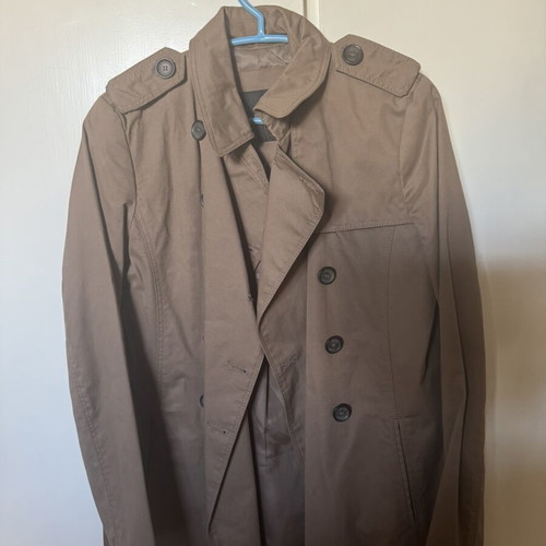 Zara women's trench coat like new, brown, double-breasted with pockets