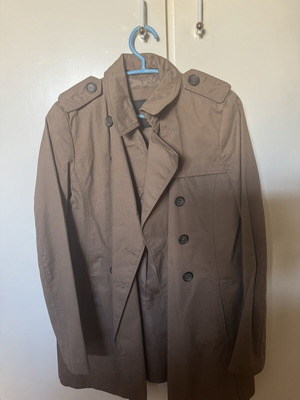 Zara women's trench coat like new, brown, double-breasted with pockets