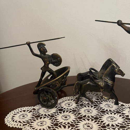 Bronze decorative pieces inspired by ancient Greek mythology like new