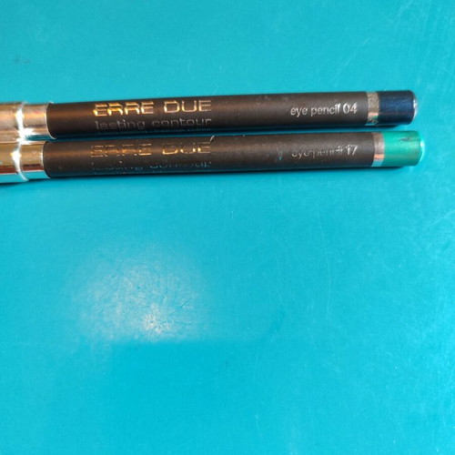 Erre Due eye pencils like new, dark blue and light turquoise